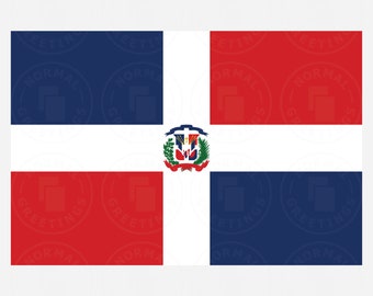 Dominican Republic Flag SVG File Bandera Dominicana Minimalist Simple de Republica Dominicana Minimalista Cricut Files Cut PNG Vector