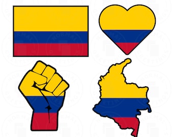 Colombia Flag SVG PNG Bundle Colombian Flag Bandera Colombiana Latin American Flag Cricut Files Cut Files PNG Latino Pride Colombiano