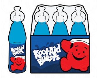 Kool Aid Bursts SVG PNG Layered Cricut Cut Files Kool-Aid Drinks Fruit Drink Clip Art Sweets Kool Aid Man Pitcher School Lunch