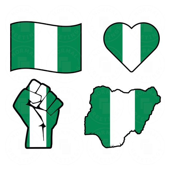 Nigeria Flag SVG PNG Bundle Nigerian Flag Nigerian Pride Etsy UK