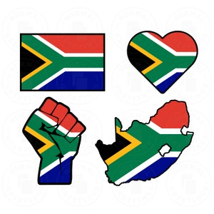 Pacchetto SVG PNG bandiera sudafricana Bandiera sudafricana File Cricut African Pride SVG a strati Afrikaans Città del Capo Johannesburg Zulu Xhosa