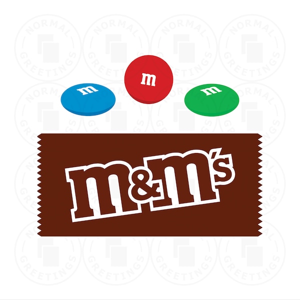 M&Ms Themed SVG PNG Bundle Layered Candy Wrapper Candy Bars Cute Layered Cricut Cut Files Vector Clip Art Chocolate MMs