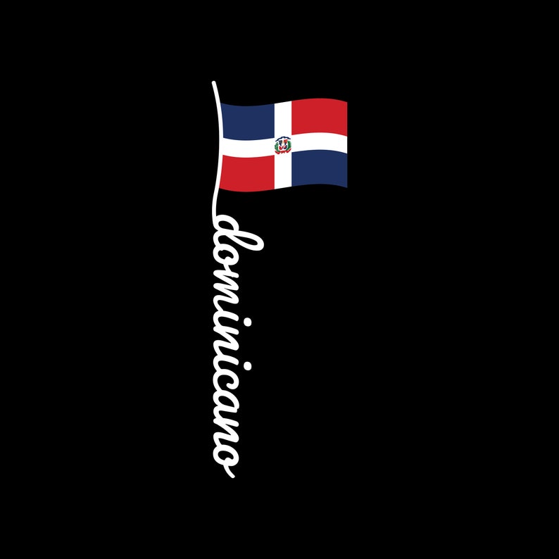 Dominicano dominican republic republica dominicana bandera script font minimalist flag