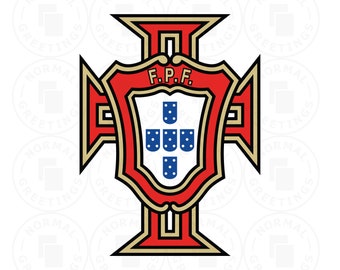 Portugal Équipe nationale de football Crest SVG PNG Fierté portugaise Europe Coupe du monde de football Cricut Fichiers Vector Layered Bandeira de Portugal