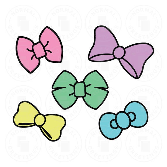 Bows Hair Bow Bowtie Ribbon SVG Bundle Pack Cute Vector Svg Png