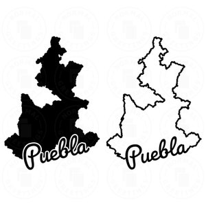Puebla México SVG PNG Mexicano Mexican Cricut Cut Files Vector Estado de Puebla Mapa Latino Chicano Pride Puebla de Zaragoza Poblano