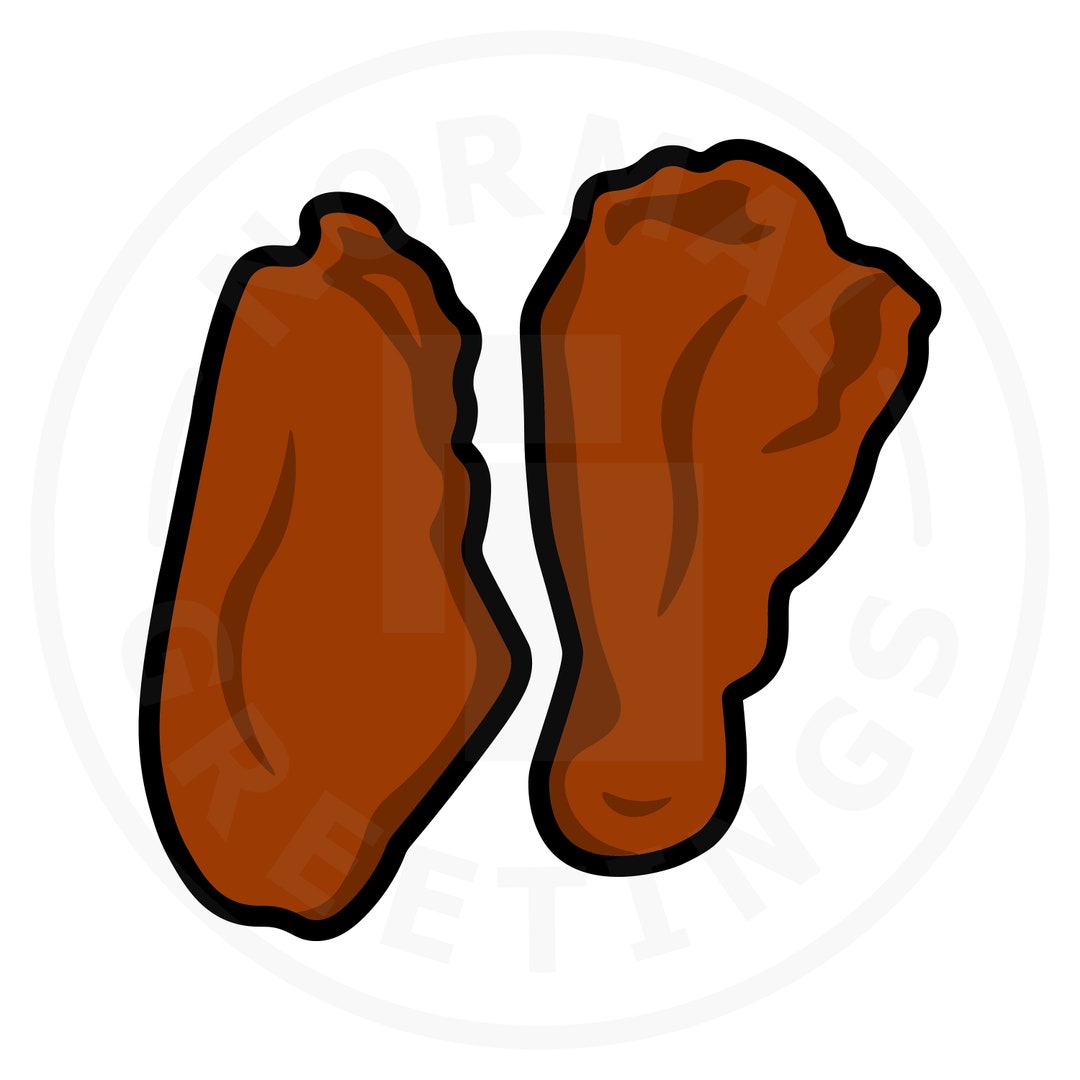 Chicken Wing Buffalo Wing Clipart Vector Illustration Cricut Files Cut