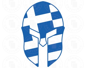 Greek Spartan Helmet Cricut Files Cut Files SVG Greece Greek American Warrior Spartans PNG Clip Art Greek Flag Pride Sparta Athens