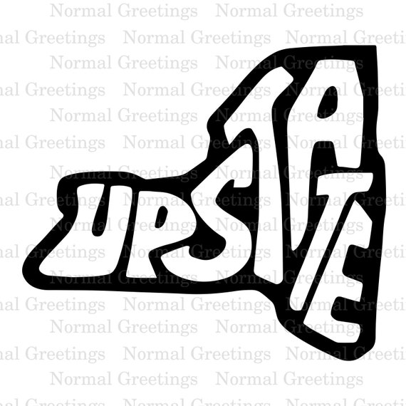 Upstate New York Outline Map Vector Image Cricut Cut (Download Now