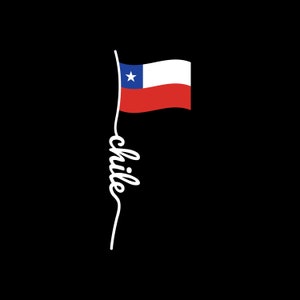 Chili SVG PNG mât Script drapeau chilien Bandera Chilena Cricut fichiers svg Chileno Amérique latine Latina Latino Santiago