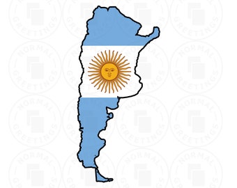 Argentina Flag Map Outline SVG PNG Flag Bandera de Argentina Cricut Cut Files Vector Argentine Latino Pride Argentinian Flag Buenos Aires