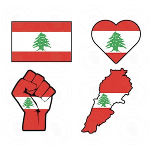 Lebanon SVG PNG Bundle Lebanese Flag Lebanese Pride Cricut Files Vector Layered svg Beirut Arabic Drapeau du Liban Lebanese American