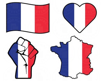 France SVG PNG Bundle French Flag French Pride Europe Cricut Files Cut Files Vector Layered svg Files Paris Bordeaux Nice Nimes Marseilles