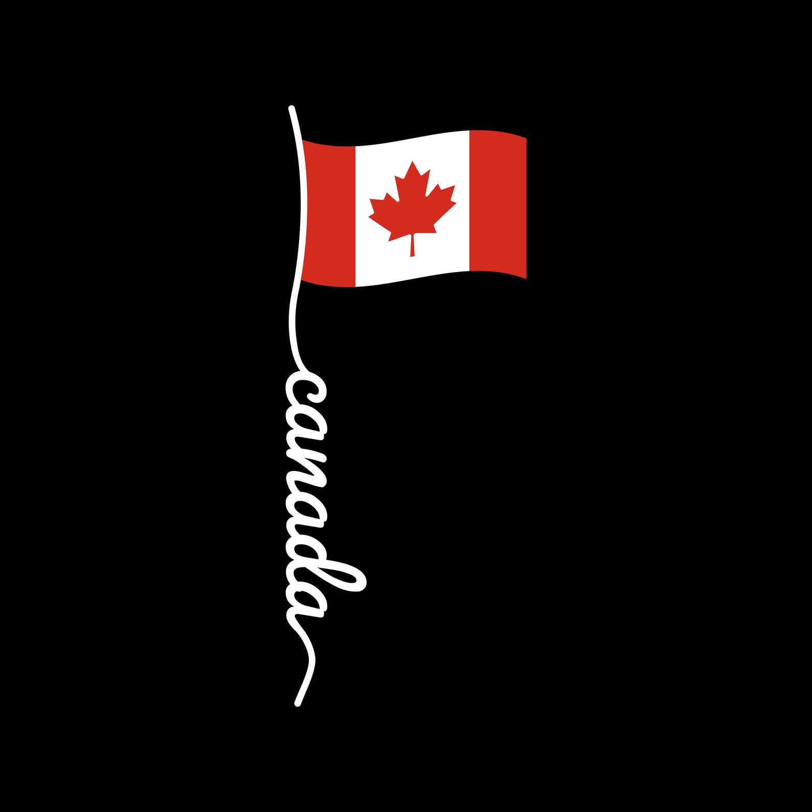 Canada Flagpole Script SVG Canadian Flag Canadien Cricut Files Layered ...