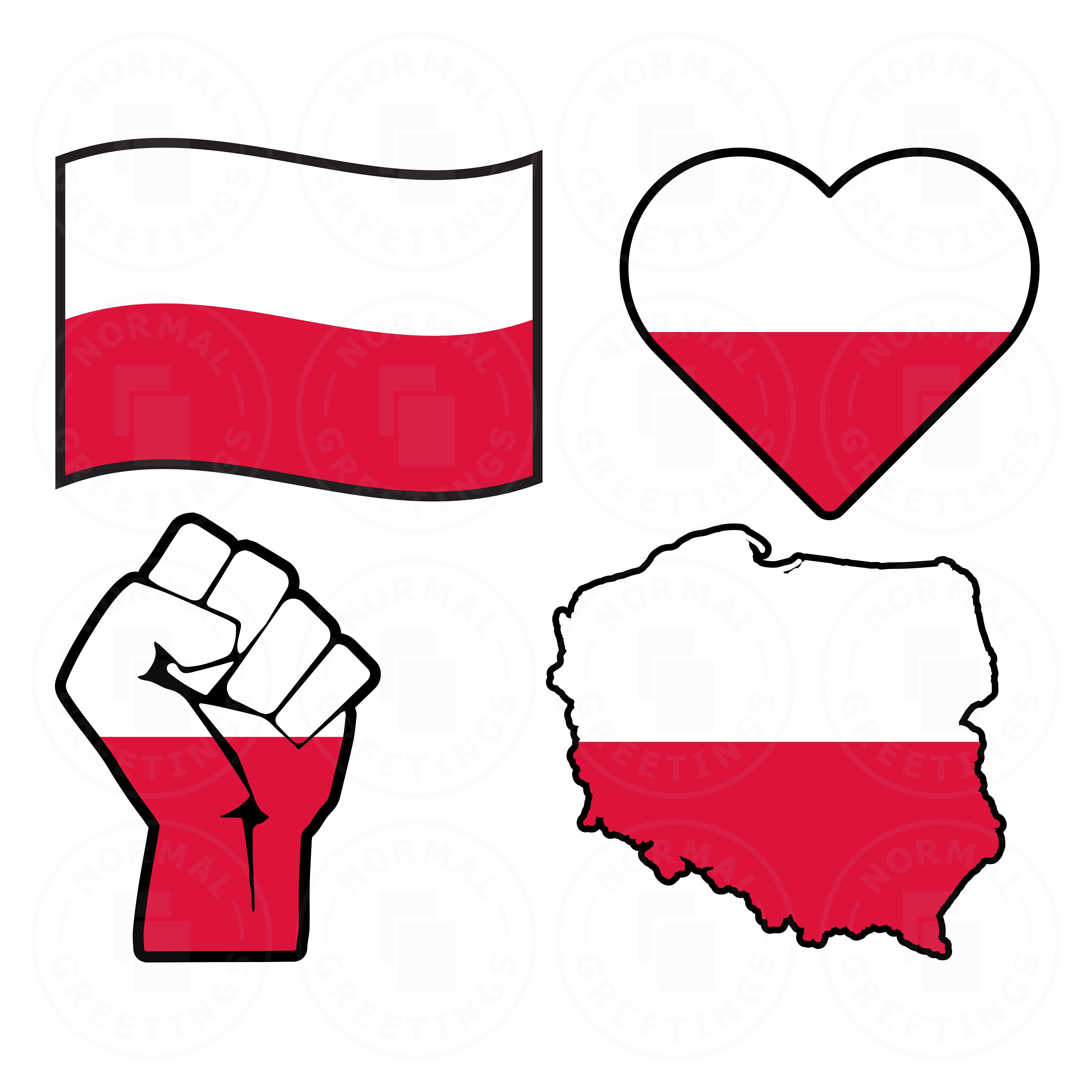 Poland Flag SVG PNG Bundle Polish Flag Polish American Pride Etsy UK