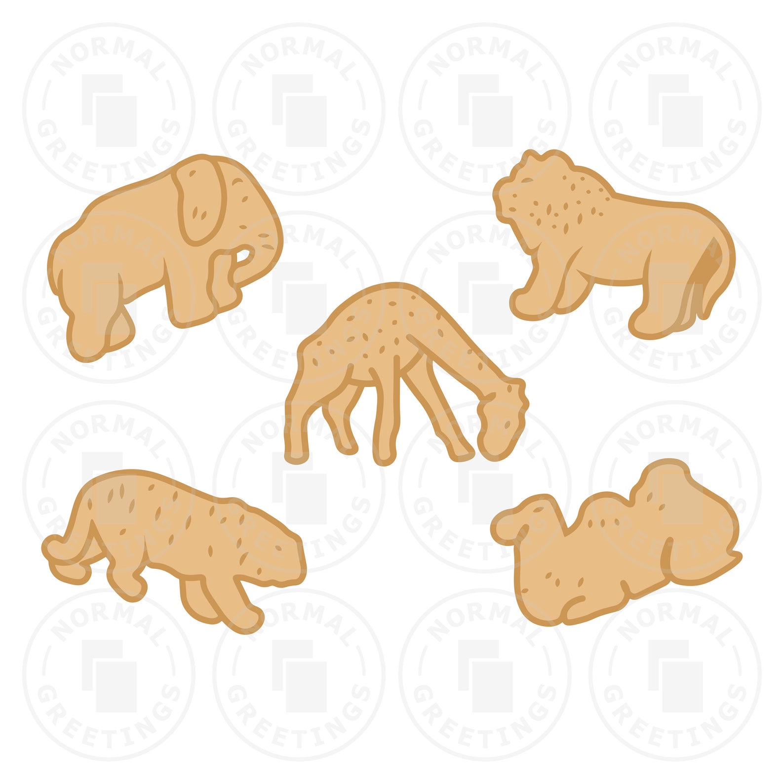 Animal Crackers Cookie SVG Cricut Files Snacks Lion Elephant Etsy