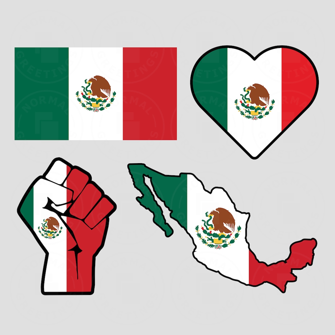 Mexico SVG Bundle Flag Bandera Mexicana Minimalist Simple Mexican