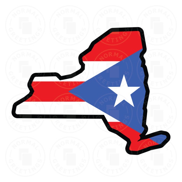 New York State Puerto Rican Flag NYC Puerto Rico American Boricua Cricut Files Cut Files SVG PNG Vector Upstate New York City Long Island