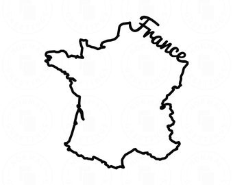 France Outline Script SVG PNG Bundle French Pride Europe Cricut Cut Files Vector svg Files Paris Bordeaux Nice Nimes Marseilles