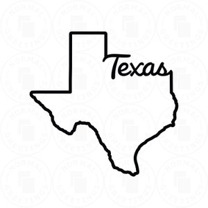 Texas Map Stencil Outline Script Font Texan American Cricut Files Cut File SVG PNG Vector United States Lone Star Shape Border