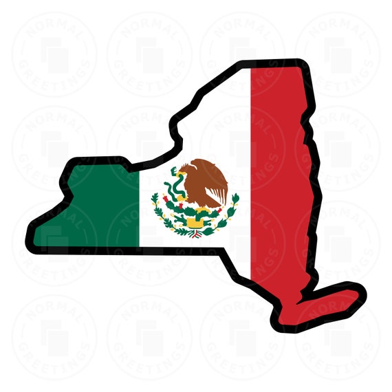 New York State Mexican Flag SVG NYC Mexico American Chicano Cricut Files  Cut Files PNG Vector Upstate New York City Long Island 