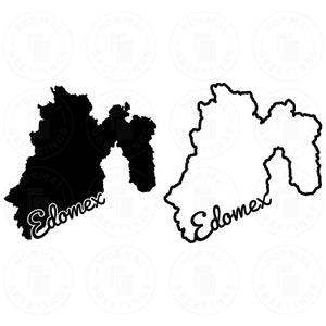 Edomex Estado de México SVG PNG Mexicano Mexican Cricut Cut Files Vector Mapa Edomex Latino Chicano Pride Mexiquense Ecatepec Toluca Ciudad
