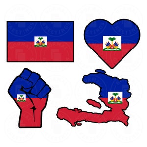Haití SVG PNG Bundle Haitian Flag Minimalista Ayisyen Haiti Cricut Files Drapo Ayiti Haitian Pride Haitian American Caribbean Layered svg