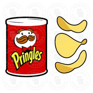 Pringles Potato Chips SVG Can of Pringles Bag of Chips PNG Clip Art Chips Cricut Files Cut Files Layered SVG
