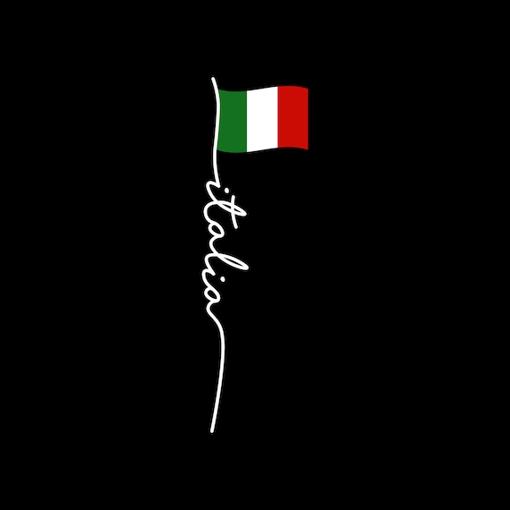 Italien Flagge Script Schriftart Italia Fahnenmast italienische Flagge  italienisch amerikanische Cricut Dateien geschnittene Dateien SVG PNG  Vektor