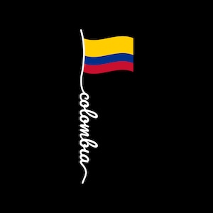 Colombia Flag Script SVG File Colombian Flag Bandera Colombiana Latin American Flag Cricut Files Cut Files PNG Latino Pride Colombiano