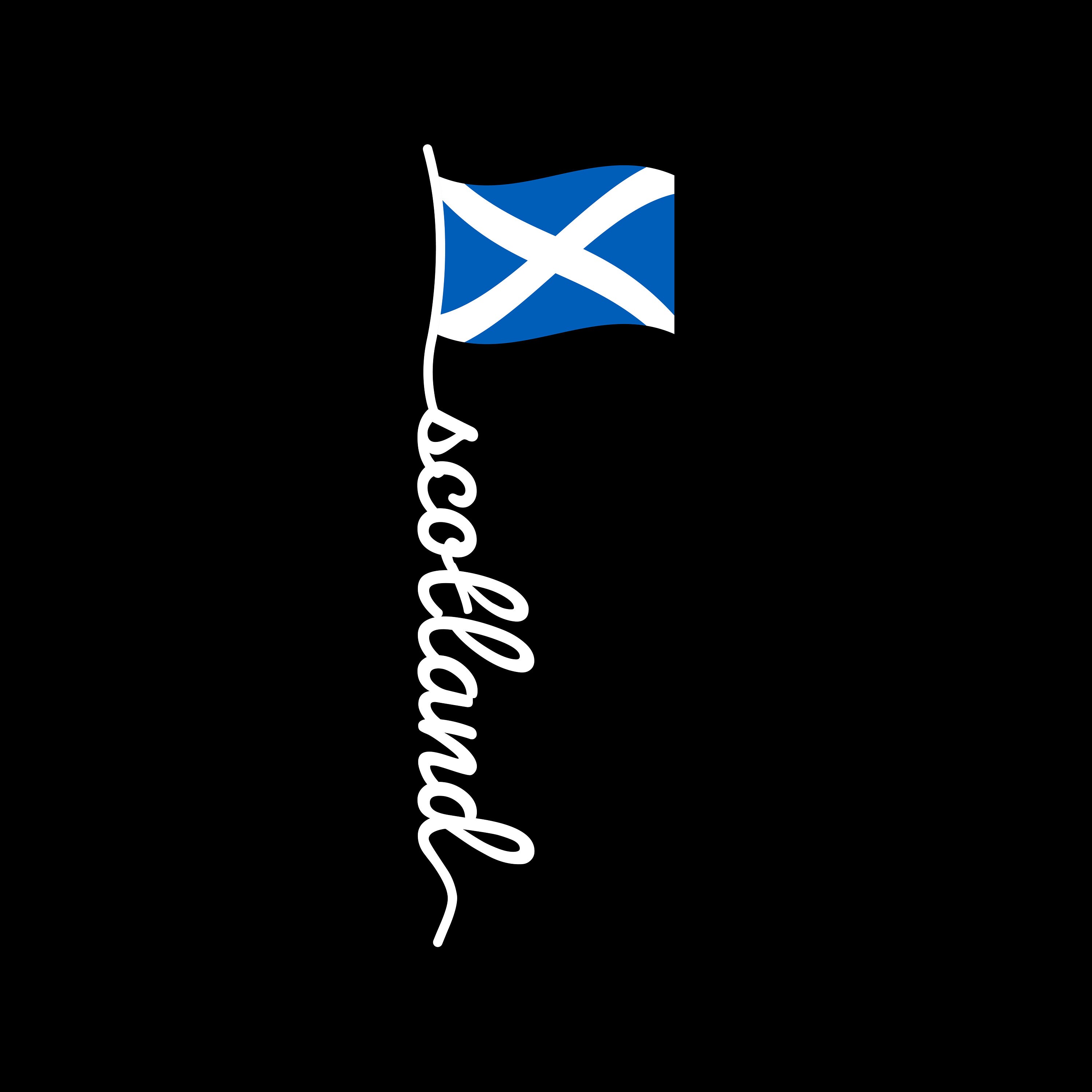 スコットランド国旗 スクリプト SVG PNG バンドル スコットランド国旗
