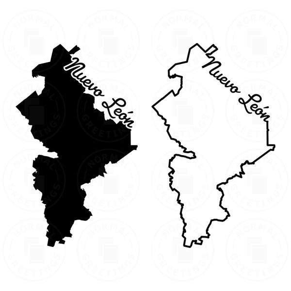 Nuevo Léon México SVG PNG Mexicano Mexican Cricut Cut Files Vector Estado de Nuevo Léon Mapa Latino Chicano Pride Monterrey Neoleonés