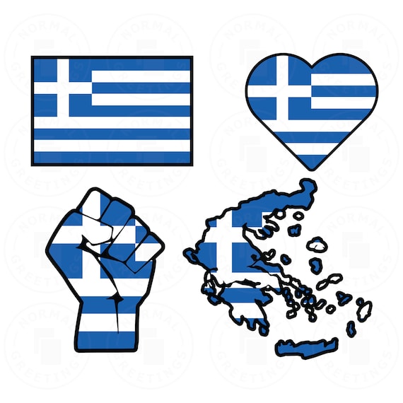 Griechenland Flagge SVG PNG Bundle Griechische Flagge Griechisch