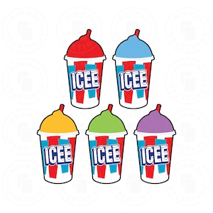 Slushie Icee SVG PNG Bundle Slush Puppy Cricut Cut Files Layered svg Clip Art Food Snack svg Flavored Ice Treat Ice Cream