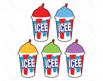 Slushie Icee SVG PNG Bundle Slush Puppy Cricut Cut Files Layered svg Clip Art Food Snack svg Flavored Ice Treat Ice Cream
