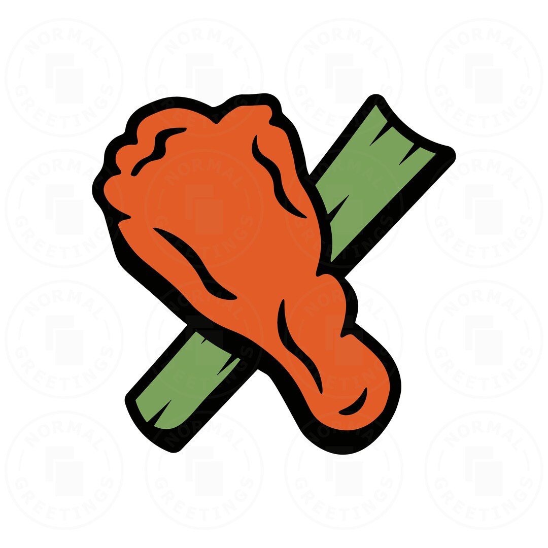 Buffalo Wing With Celery SVG File Cricut Cut Files Layered SVG PNG Clip