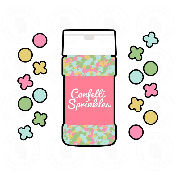 Confetti Sprinkles Layered SVG Bundle Baking Cricut Files PNG Etsy