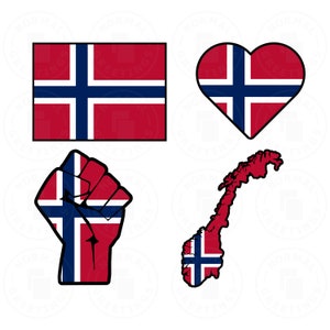 Norway Flag SVG PNG Bundle Norwegian Flag Nordic Pride Scandinavia Cricut Cut Files Vector Layered svg Scandinavian Oslo Bergen Norges flagg