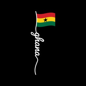 Ghana Flagpole Script SVG PNG Ghanaian Flag Ghanaian Pride African American Black Cricut Files Vector Layered svg Files West Africa Accra