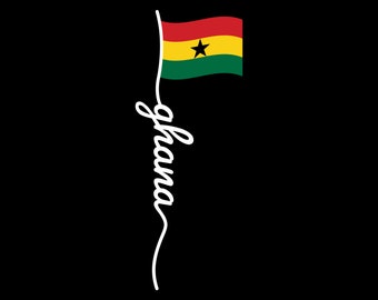 Ghana Flagpole Script SVG PNG Ghanaian Flag Ghanaian Pride African American Black Cricut Files Vector Layered svg Files West Africa Accra