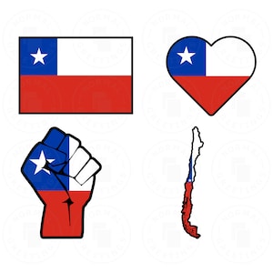 Chile SVG PNG Bundle chilenische Flagge Bandera Chilena Cricut Dateien Layered svg Dateien Chileno Latein Amerika Lateinischer Santiago Santiago
