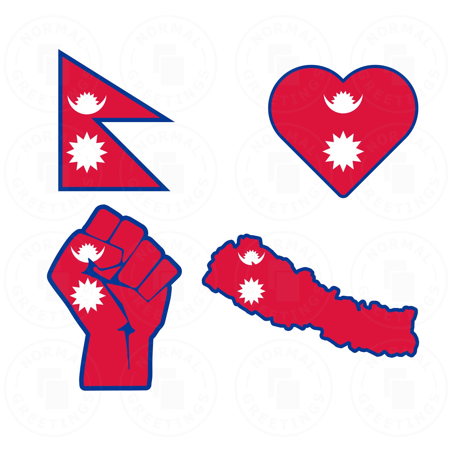 Nepal Flag SVG PNG Bundle Nepalese Flag Nepali Pride Cricut Cut Files ...
