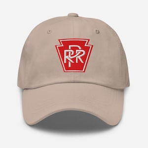 Chapéu vintage da Pennsylvania Railroad – Boné com logotipo PRR bordado – Presente para amantes de ferrovias