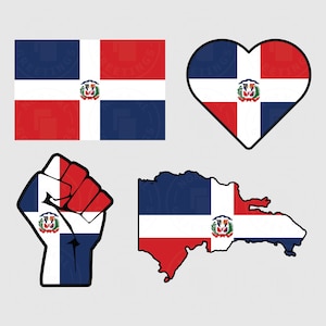 Dominican Republic SVG Bundle Flag Bandera Dominicana Minimalist Simple de Republica Dominicana Minimalista Cricut Files Cut Files Vector