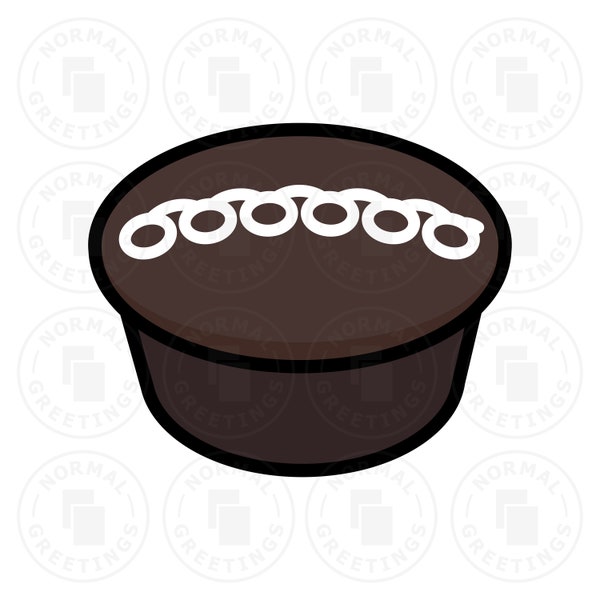 Hostess Cupcake Snack Cricut Files Cut Files SVG PNG Clip Art Vector Image Illustration Chocolate Cup Cake Little Debbie