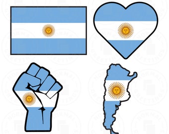 Argentina Flag SVG PNG Bundle Flag Bandera de Argentina Cricut Files Cut Files Vector Argentine Latino Pride Argentinian Flag Buenos Aires