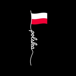 Poland Polska Flagpole Script SVG PNG Polish Flag Polish American Pride Europe Cricut Cut Files Vector Layered svg Files Dyngus Day Warsaw