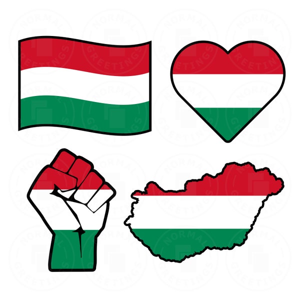 Hungary SVG PNG Bundle Hungarian Flag Hungarian American Pride Europe Cricut File Cut Files Vector Layered svg Magyar Clipart