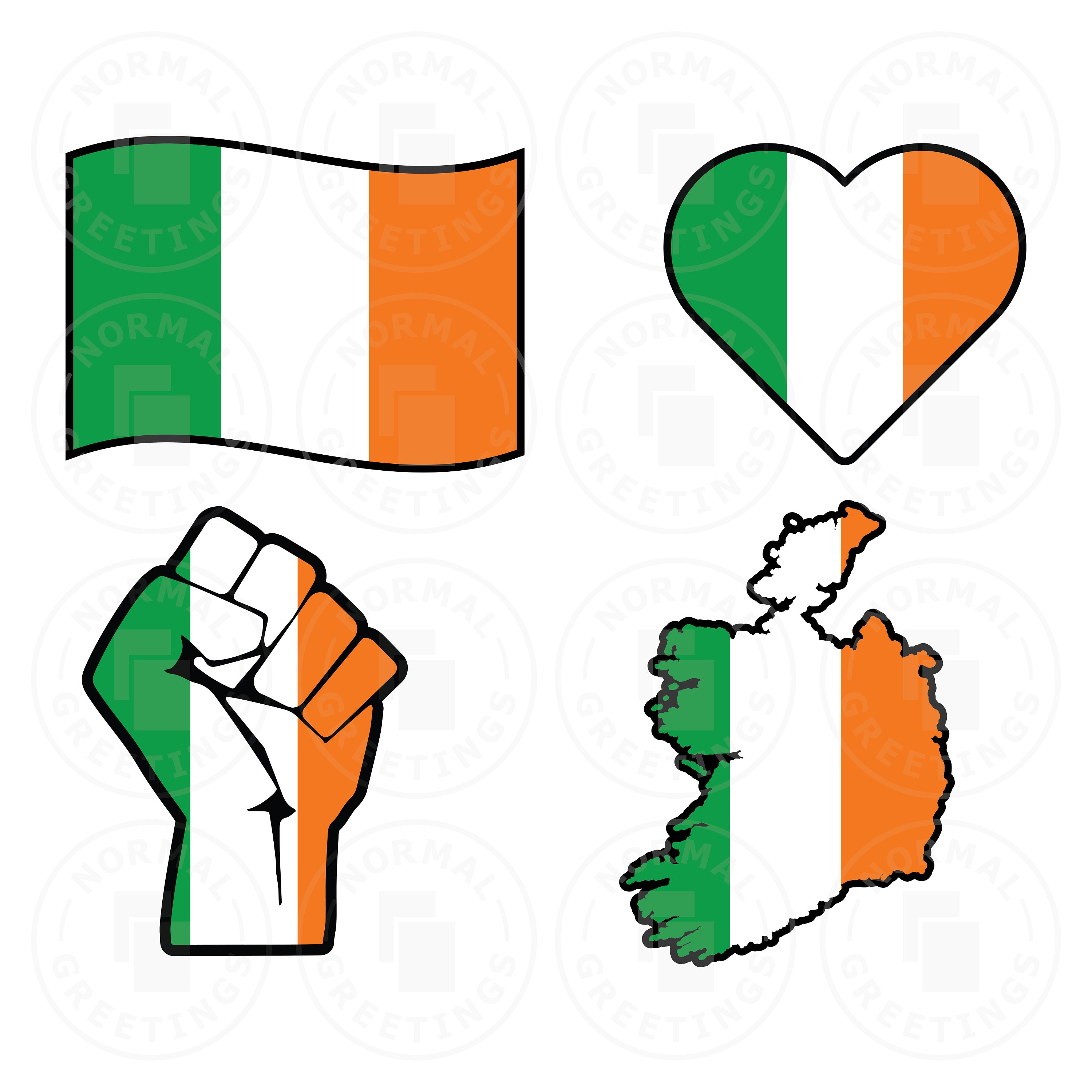 Ireland SVG PNG Bundle Irish Flag Irish Pride Europe Cricut Files Cut Files  Vector Layered Svgs Dublin Cork Irish American -  Ireland