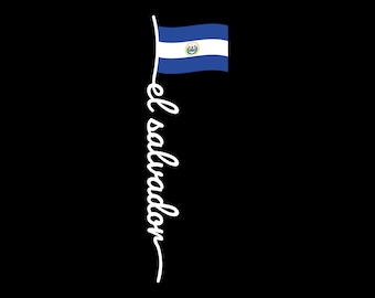 El Salvador SVG PNG Flag Bandera Salvadoreña Guanaco Guanaca Minimalist El Salvador Simple Minimalista Cricut Files Cut Files Vector